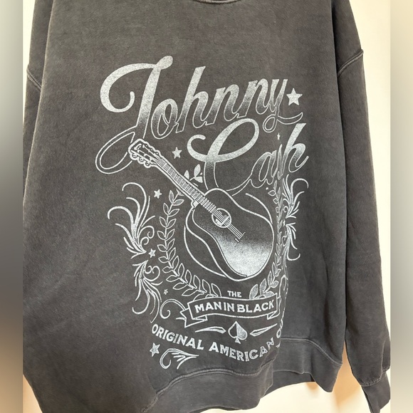 NWOT Urban Outfitters Johnny Cash Overdyed Graphic Pullover Sweatshirt One Size - Picture 7 of 11